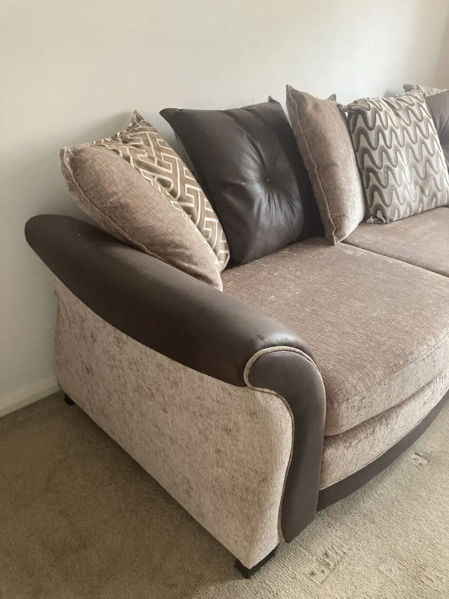 DFS Brown/Beige Corner Sofa