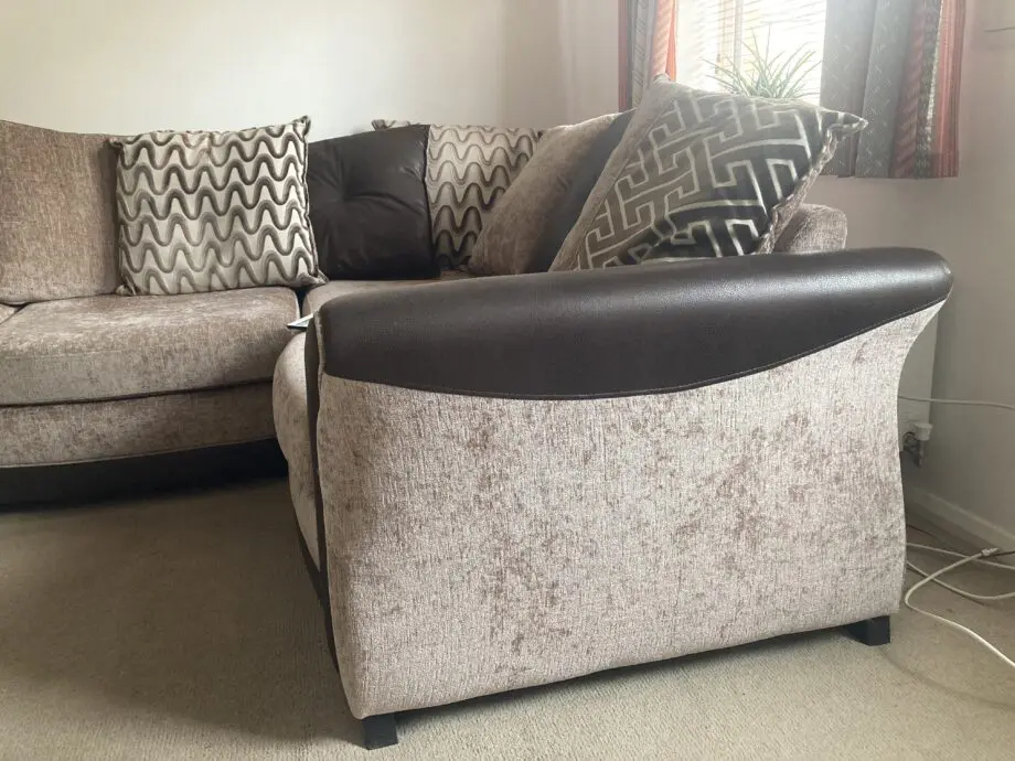 DFS Brown/Beige Corner Sofa