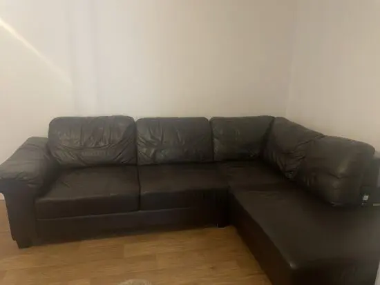 DFS Dark Brown Corner Sofa