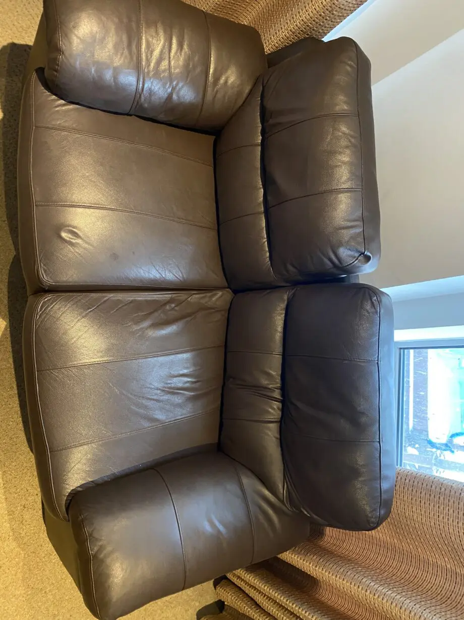 IKEA Brown Leather 2-seater sofa