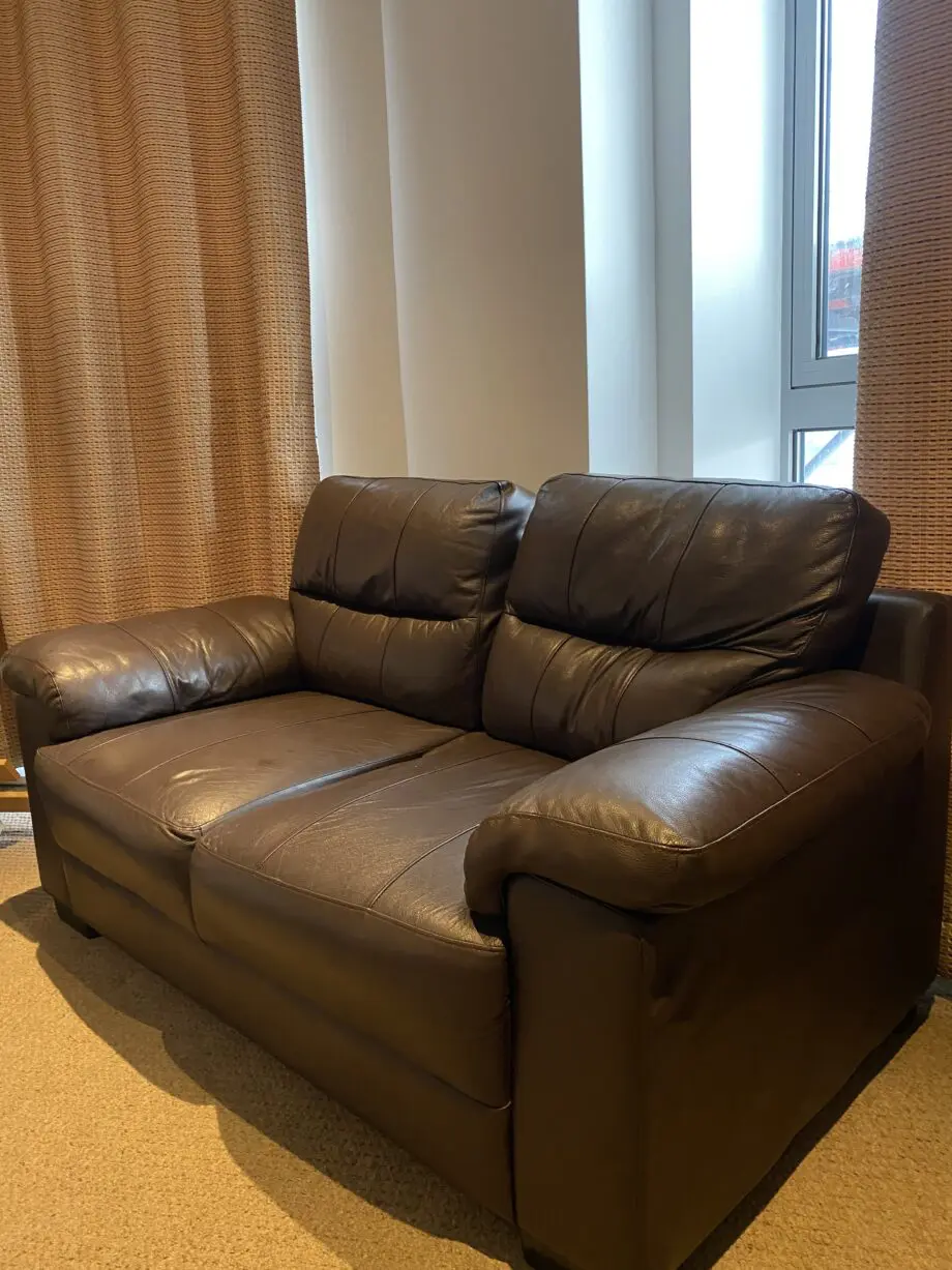 IKEA Brown Leather 2-seater sofa