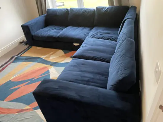 Swoon althaea Ink easy velvet 5 seater corner sofa