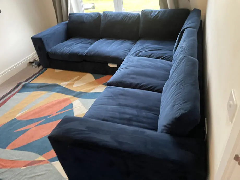 Swoon althaea Ink easy velvet 5 seater corner sofa