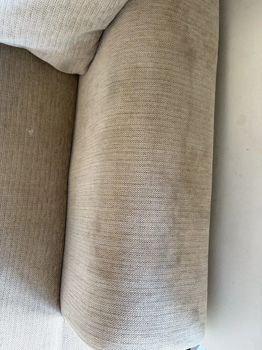 John Lewis Beige Corner Sofa with storage footstool