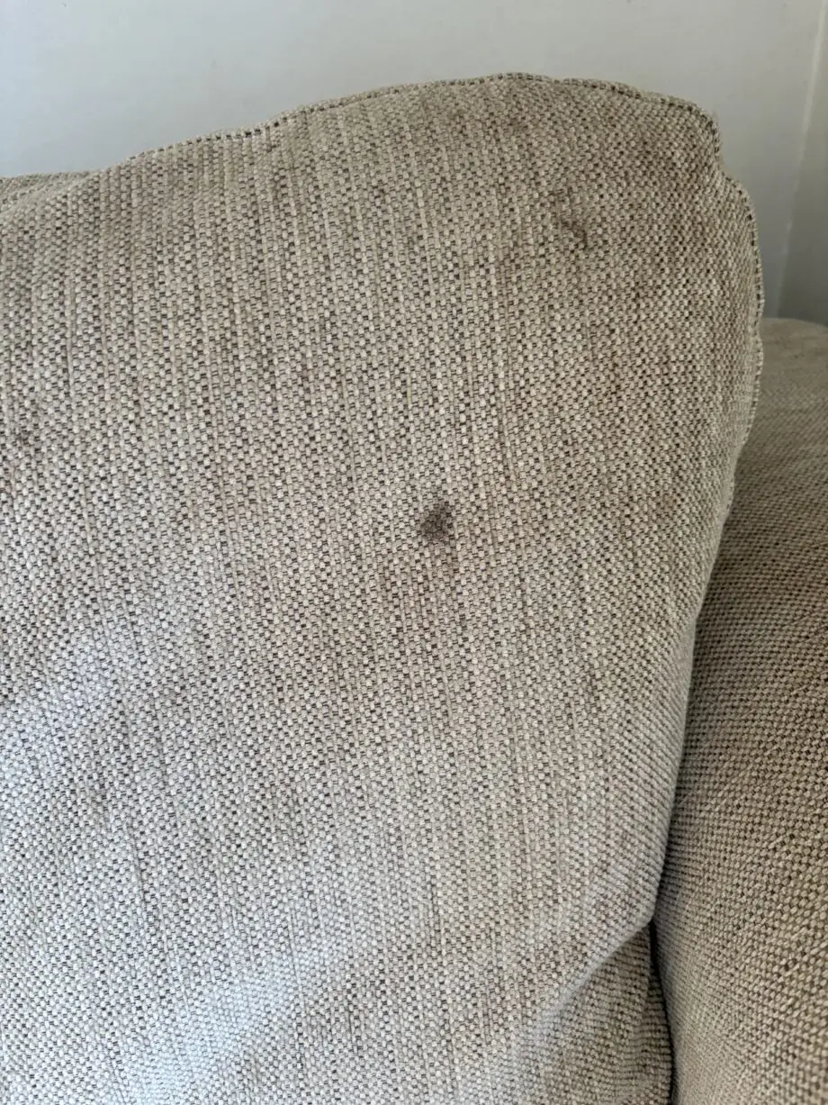 John Lewis Beige Corner Sofa with storage footstool