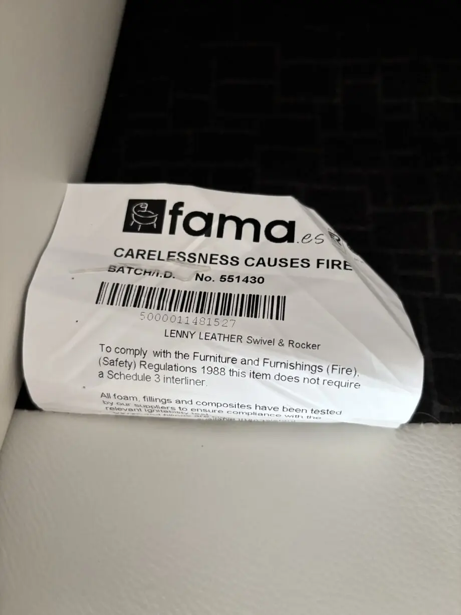 Fama lenny luxury Spanish leather chair & foot stool