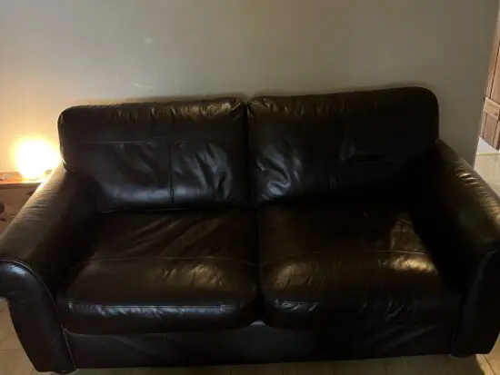 John Lewis Leather Sofa 2 Seat Brown Nottingham NG14 Collection