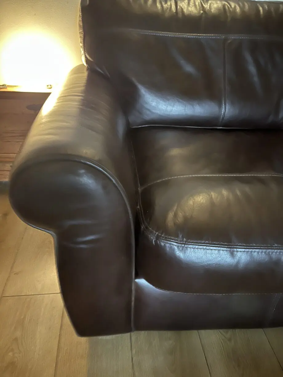 John Lewis Leather Sofa 2 Seat Brown Nottingham NG14 Collection