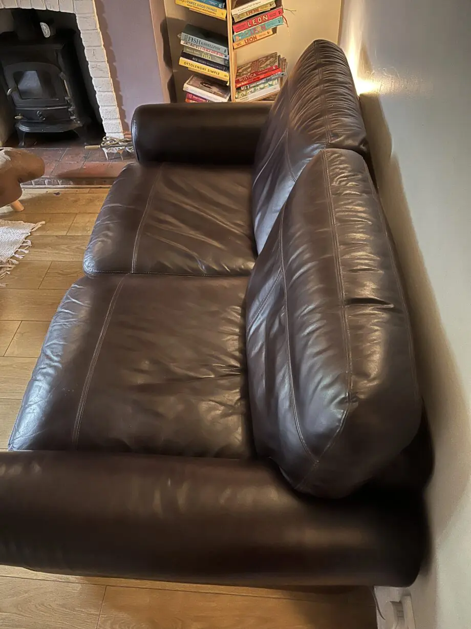 John Lewis Leather Sofa 2 Seat Brown Nottingham NG14 Collection