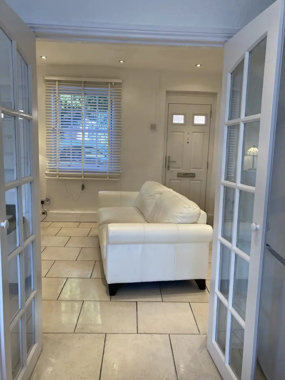 White Soft Leather 2 Seater Sofa. Not used - No marks Excellent condition