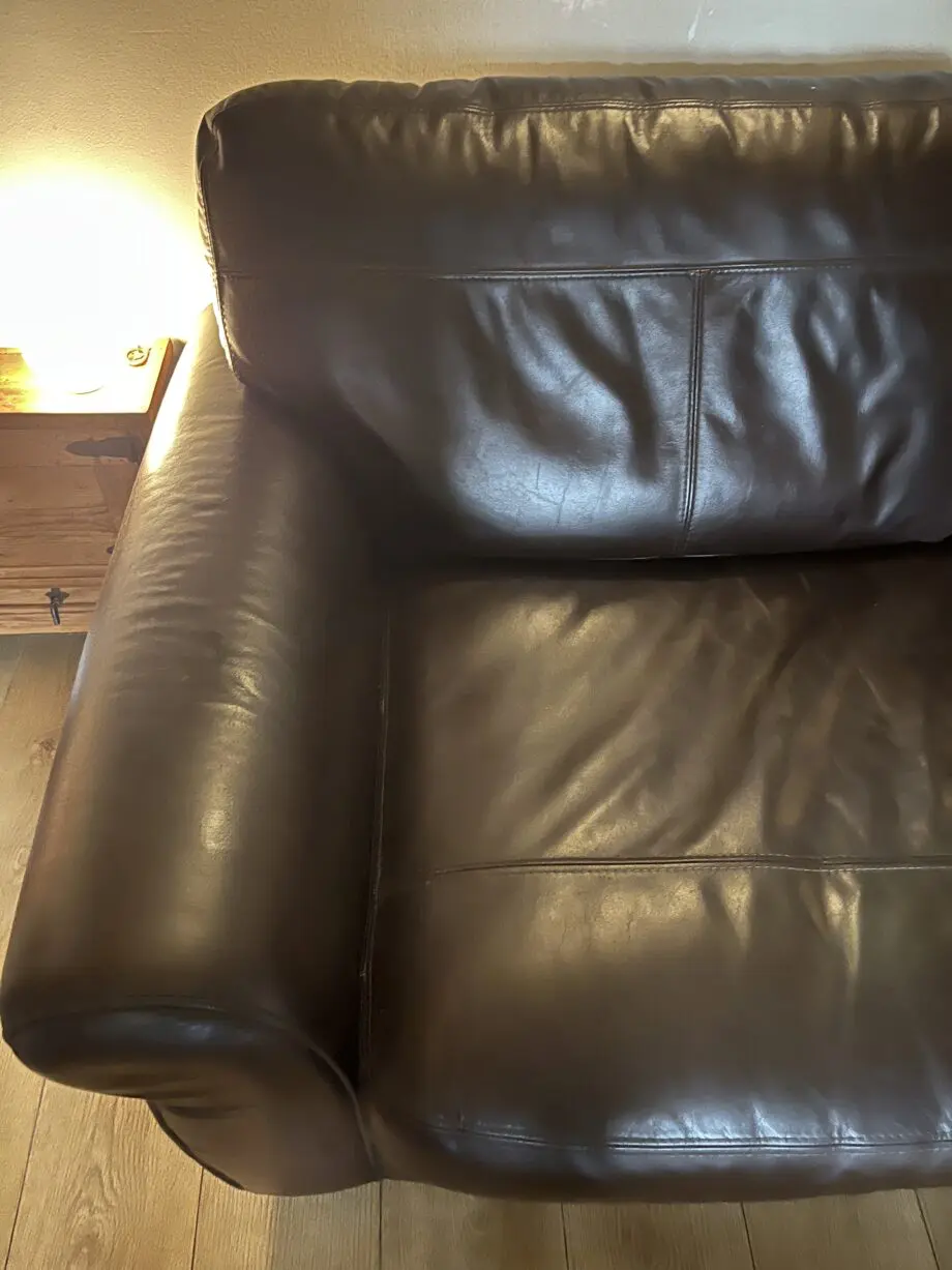 John Lewis Leather Sofa 2 Seat Brown Nottingham NG14 Collection