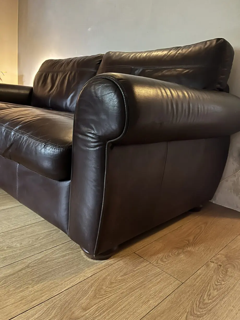 John Lewis Leather Sofa 2 Seat Brown Nottingham NG14 Collection
