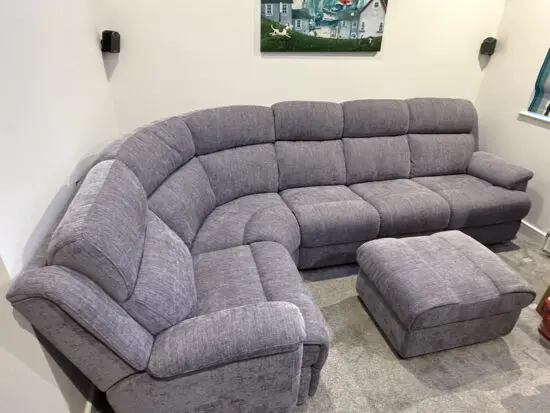 Sofology - Darwin Lavender Gracy Corner sofa & footstool