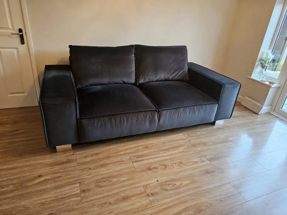 A Pair of Charcoal (Ink) Grey Italian Sofas
