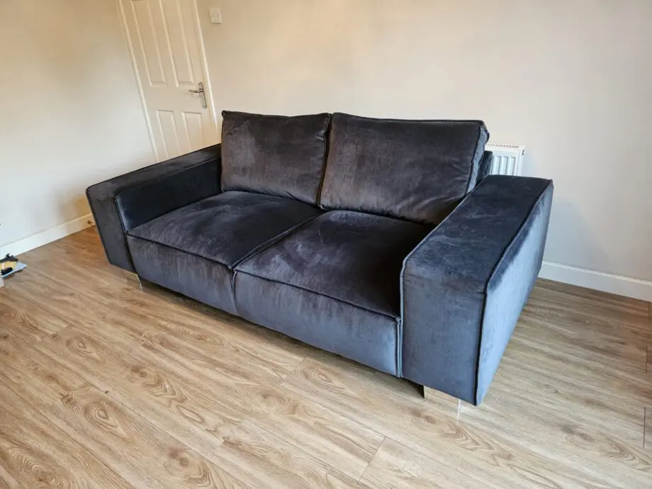 A Pair of Charcoal (Ink) Grey Italian Sofas