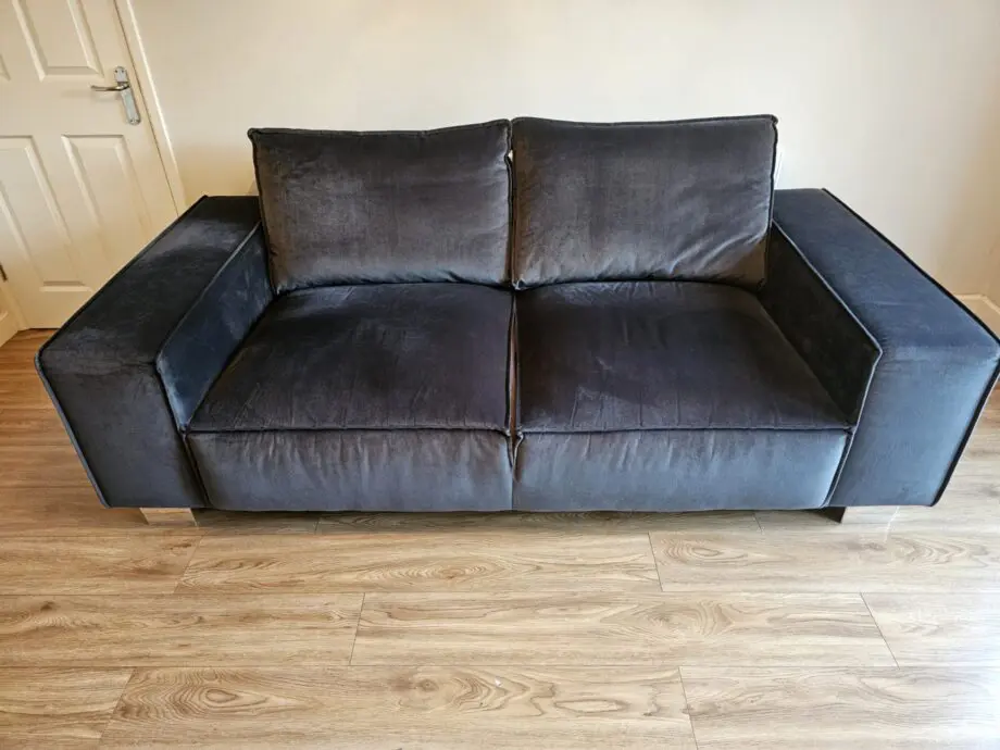 A Pair of Charcoal (Ink) Grey Italian Sofas