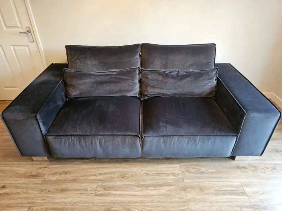 A Pair of Charcoal (Ink) Grey Italian Sofas