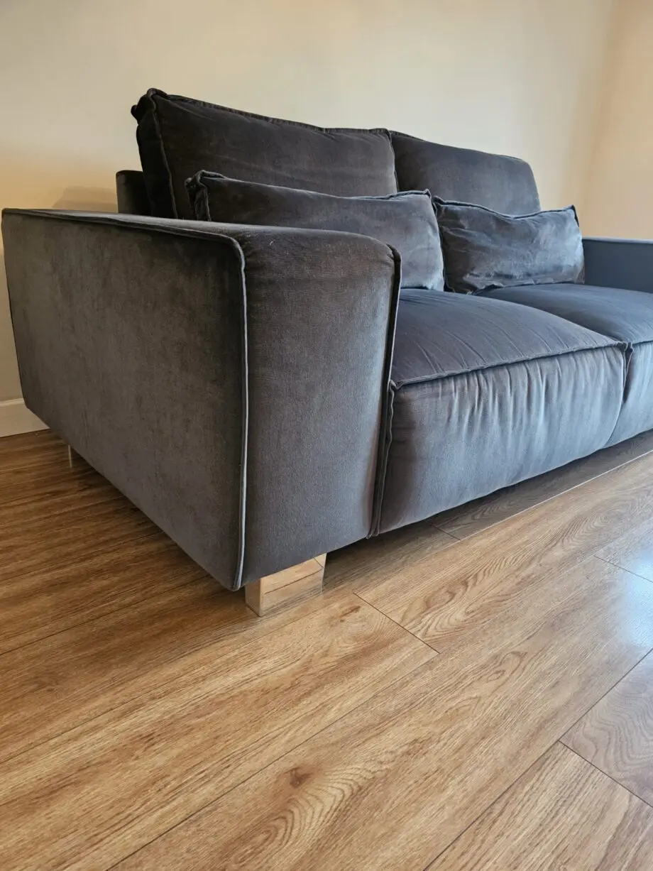 A Pair of Charcoal (Ink) Grey Italian Sofas