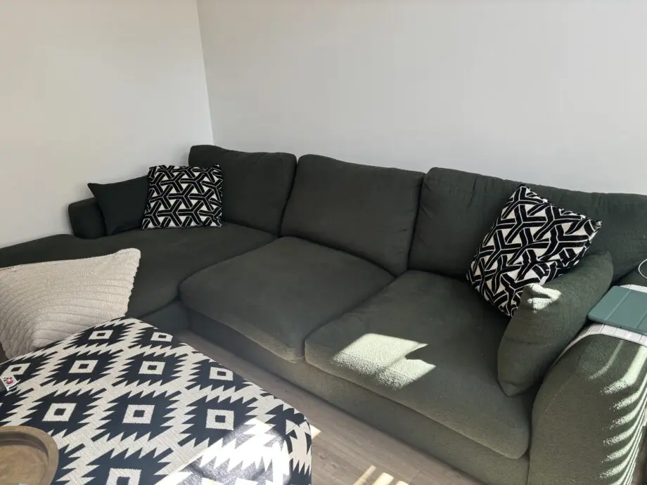 DFS Calix Corner Sofa Forest Green