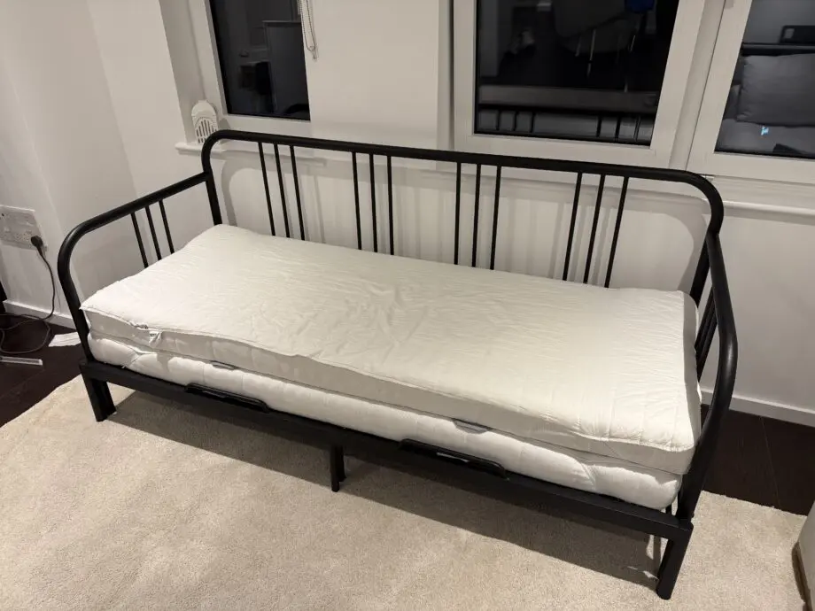 IKEA - Fyresdal - black sofa bed with two mattresses
