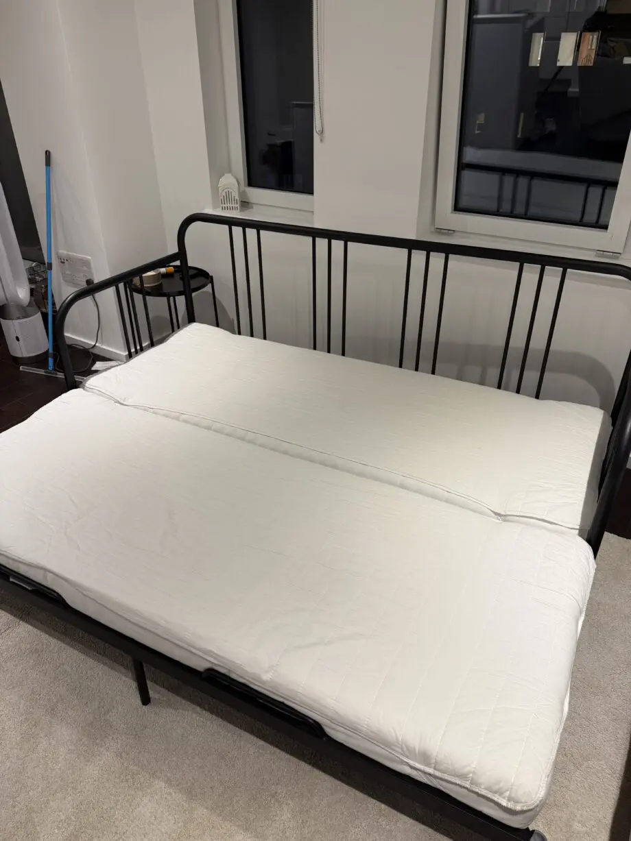 IKEA - Fyresdal - black sofa bed with two mattresses