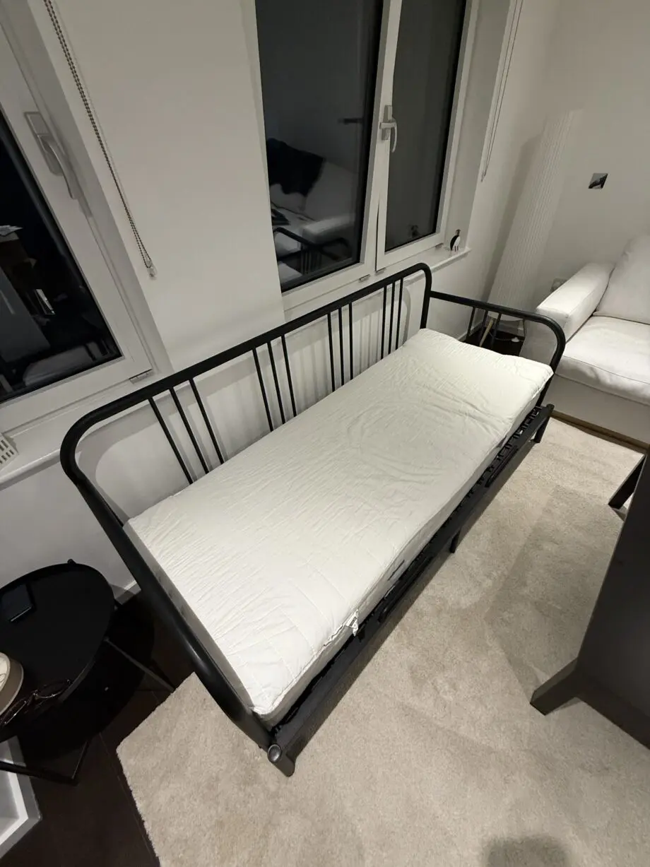 IKEA - Fyresdal - black sofa bed with two mattresses