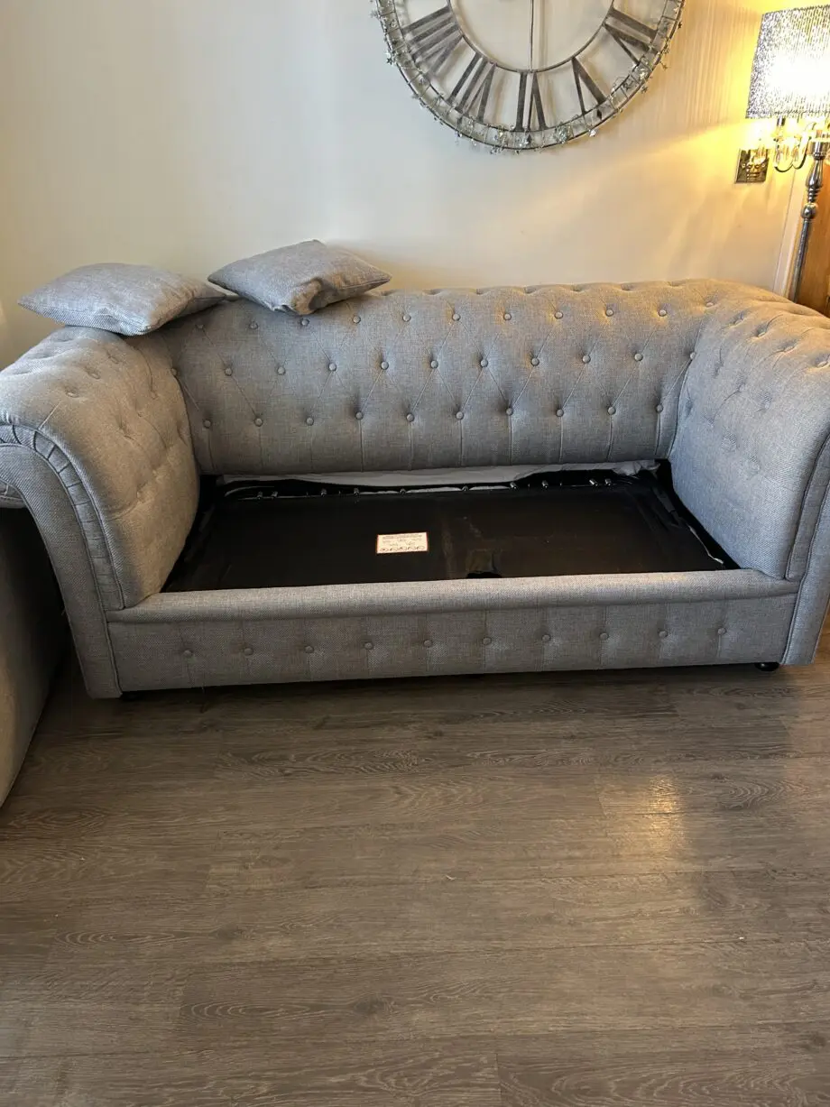 Wayfair grey fabric 3 seater sofa bed