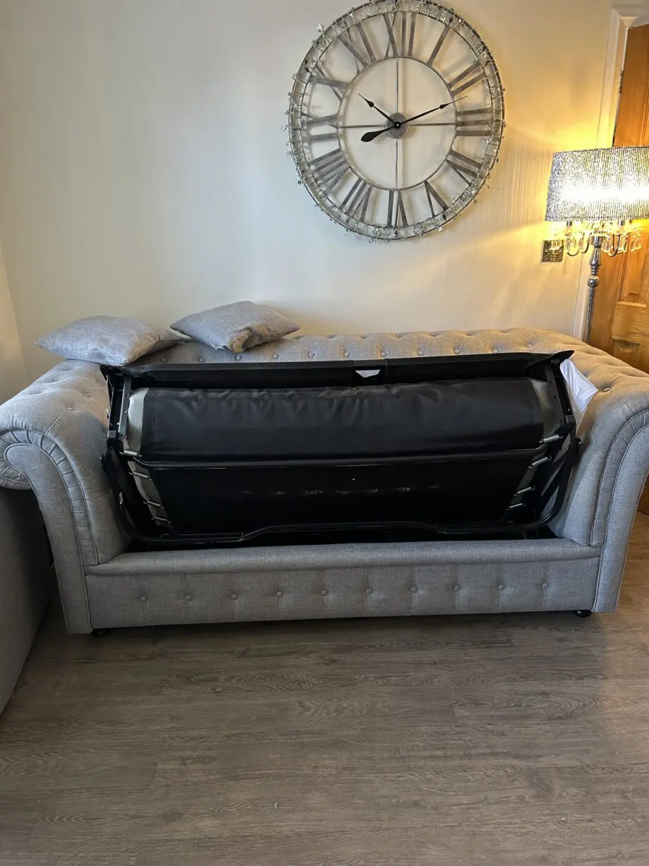 Wayfair grey fabric 3 seater sofa bed