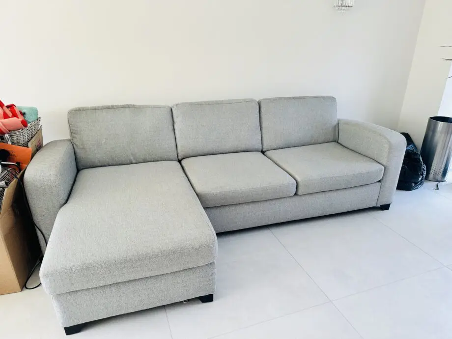 DFS Layla Grey Chaise End 3 Seater Sofa