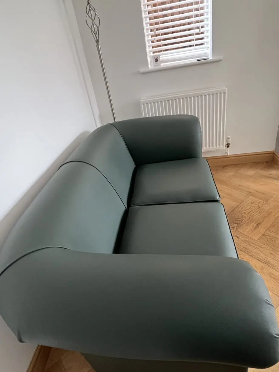 Saxon Hampton 2 Seater Leather Sofa - Birch Forest Green
