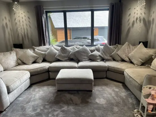 Furniture Village Grey Ushaped Sofa
