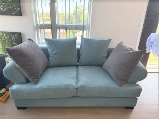 Slouch Achica Teal 3 seater sofa