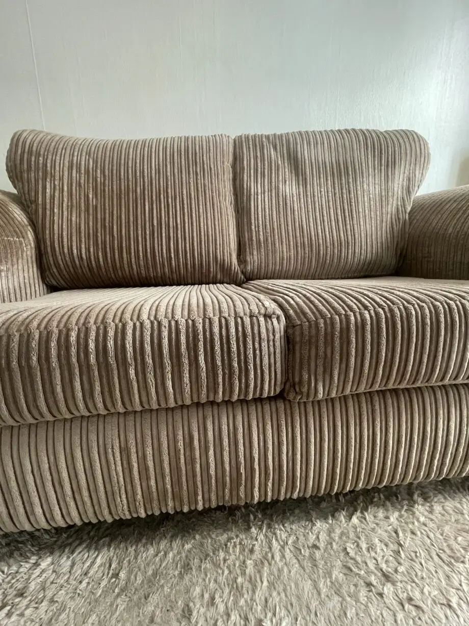 Luxor Fullback Coffee 3 + 2 Seater Sofa Suite | Soft Jumbo Cord Fabric Sofa Sets For Living Room Furniture (Coffee, 3 + 2 Sofa Suite)