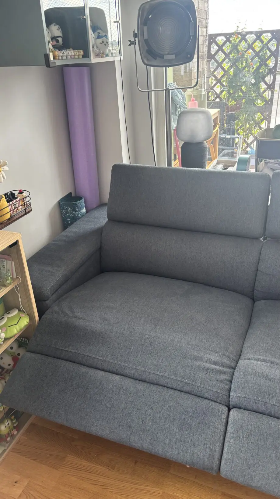 DFS Hike 3 Seater Double Powered Recliner with Built in Storage - Adjustable Footrests and Headrests