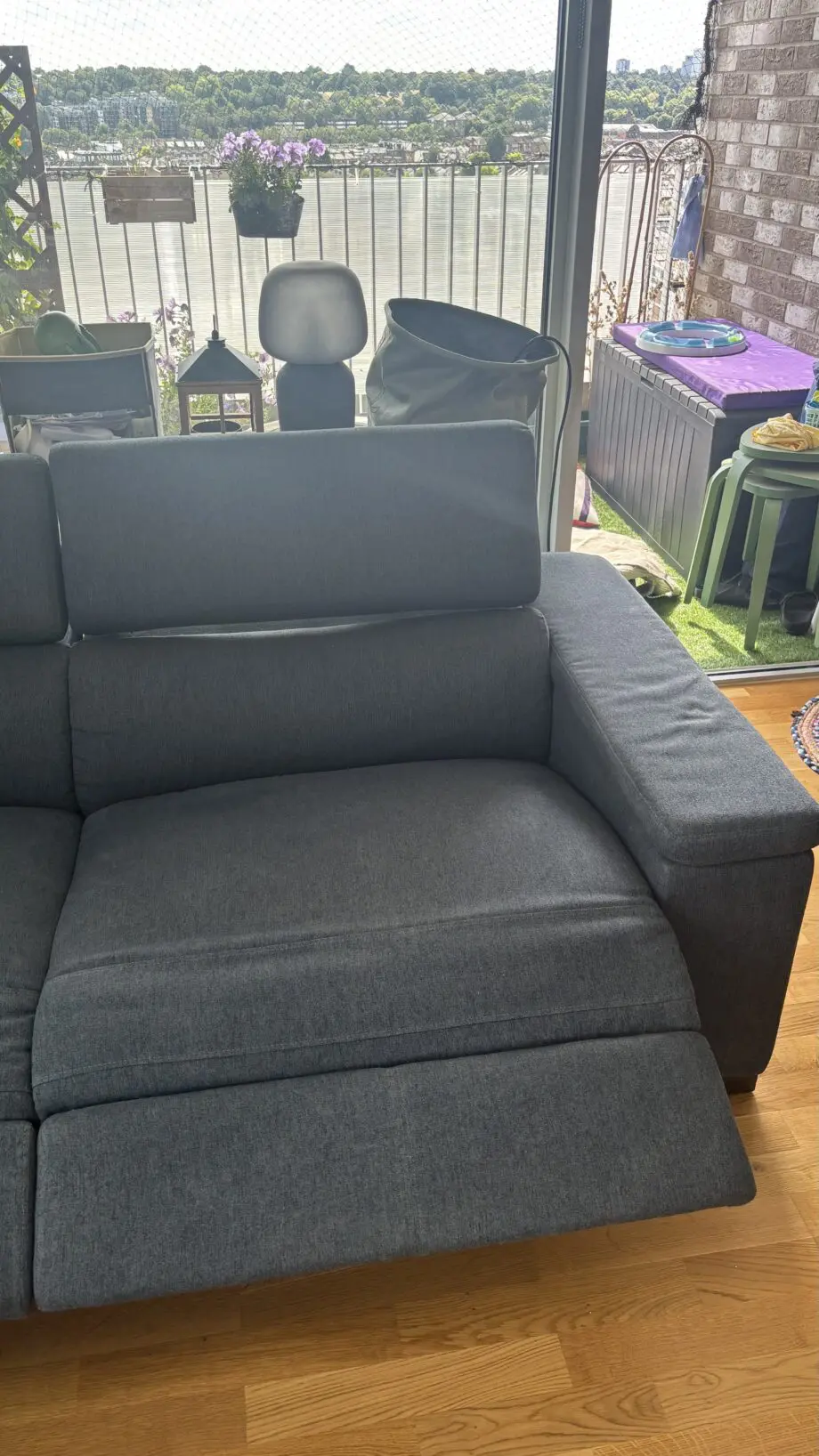DFS Hike 3 Seater Double Powered Recliner with Built in Storage - Adjustable Footrests and Headrests
