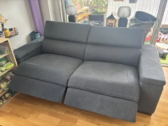 DFS Hike 3 Seater Double Powered Recliner with Built in Storage - Adjustable Footrests and Headrests