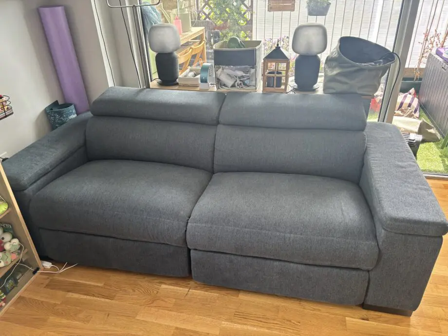 DFS Hike 3 Seater Double Powered Recliner with Built in Storage - Adjustable Footrests and Headrests