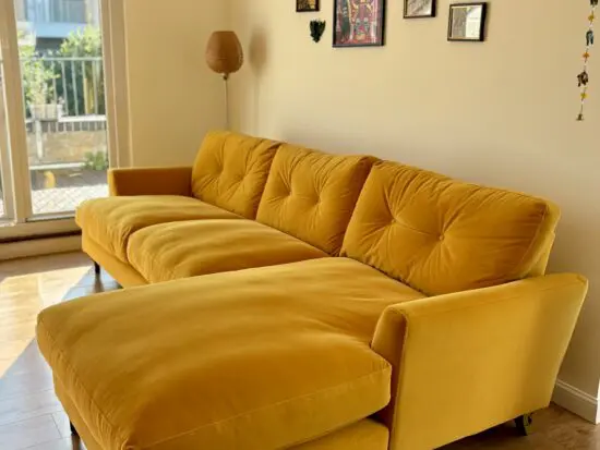 Almost New! DFS - Luxury Velvet, large 4-Seater Sofa
