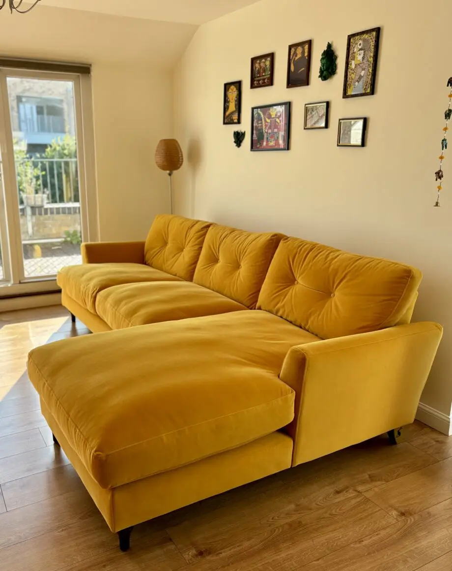 Almost New! DFS - Luxury Velvet, large 4-Seater Sofa