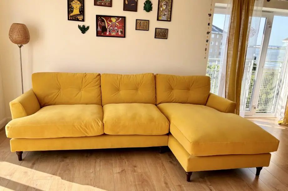 Almost New! DFS - Luxury Velvet, large 4-Seater Sofa
