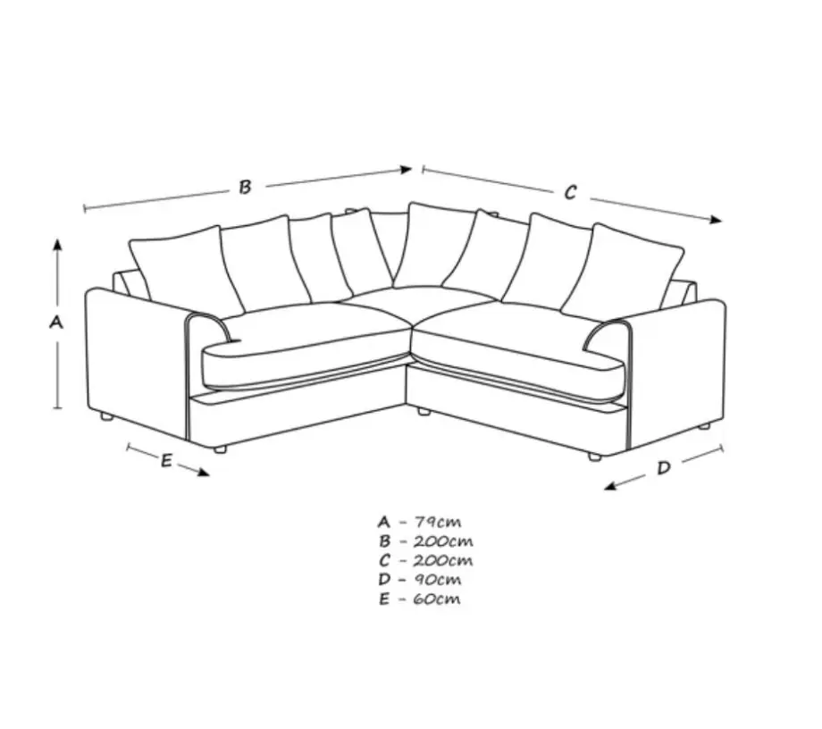 Wayfair AJO corner sofa grey