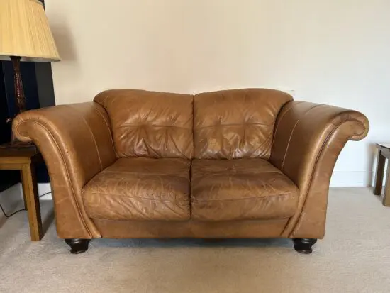 Rare Italian Leather Sofa Set – 4 Seater, 2 Seater & Armchair