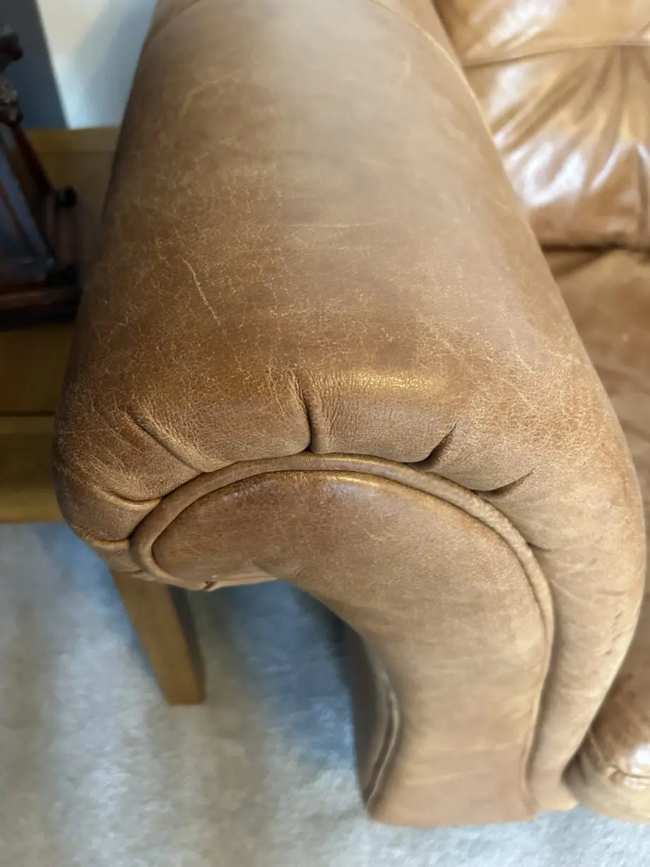 Rare Italian Leather Sofa Set – 4 Seater, 2 Seater & Armchair