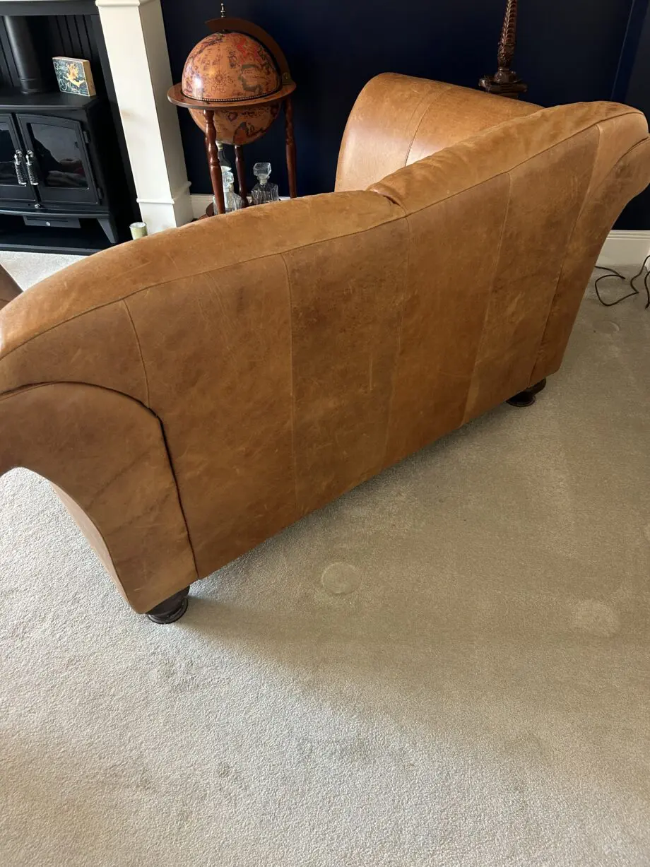 Rare Italian Leather Sofa Set – 4 Seater, 2 Seater & Armchair