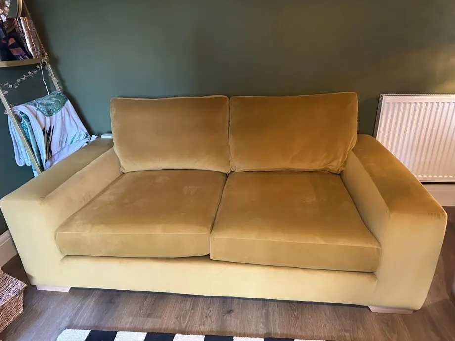 Next mustard velvet Houghton Sofa