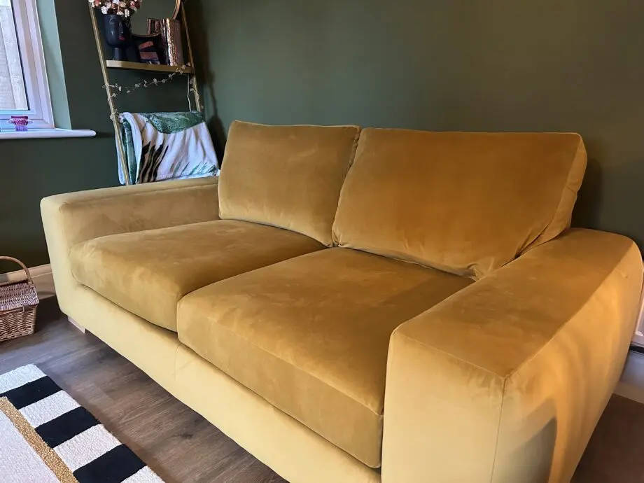 Next mustard velvet Houghton Sofa