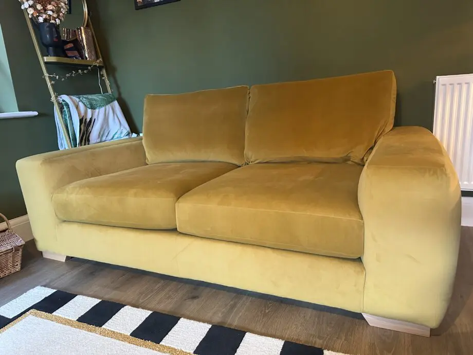 Next mustard velvet Houghton Sofa