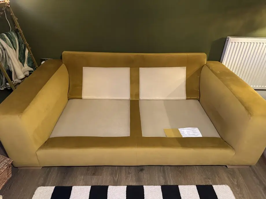 Next mustard velvet Houghton Sofa