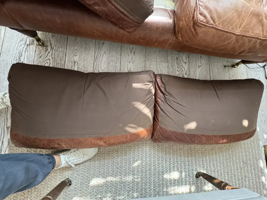 Vintage-style leather sofa from Laura Ashley - quick sale