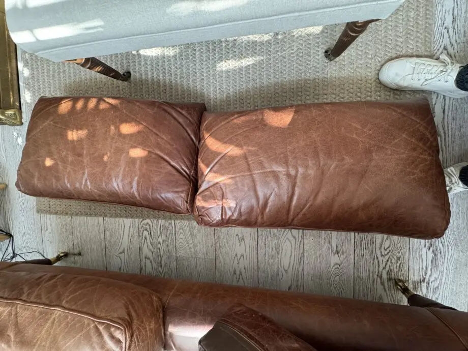 Vintage-style leather sofa from Laura Ashley - quick sale